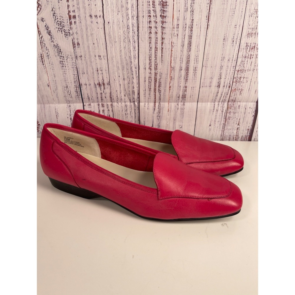 J.G. HOOK Maria Pink Leather Block Heel Shoes 7.5